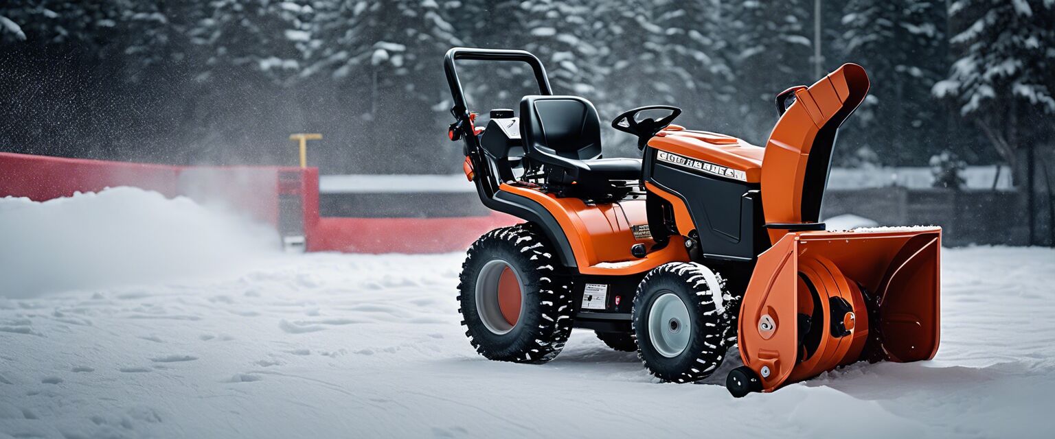 Electric snow blower storage